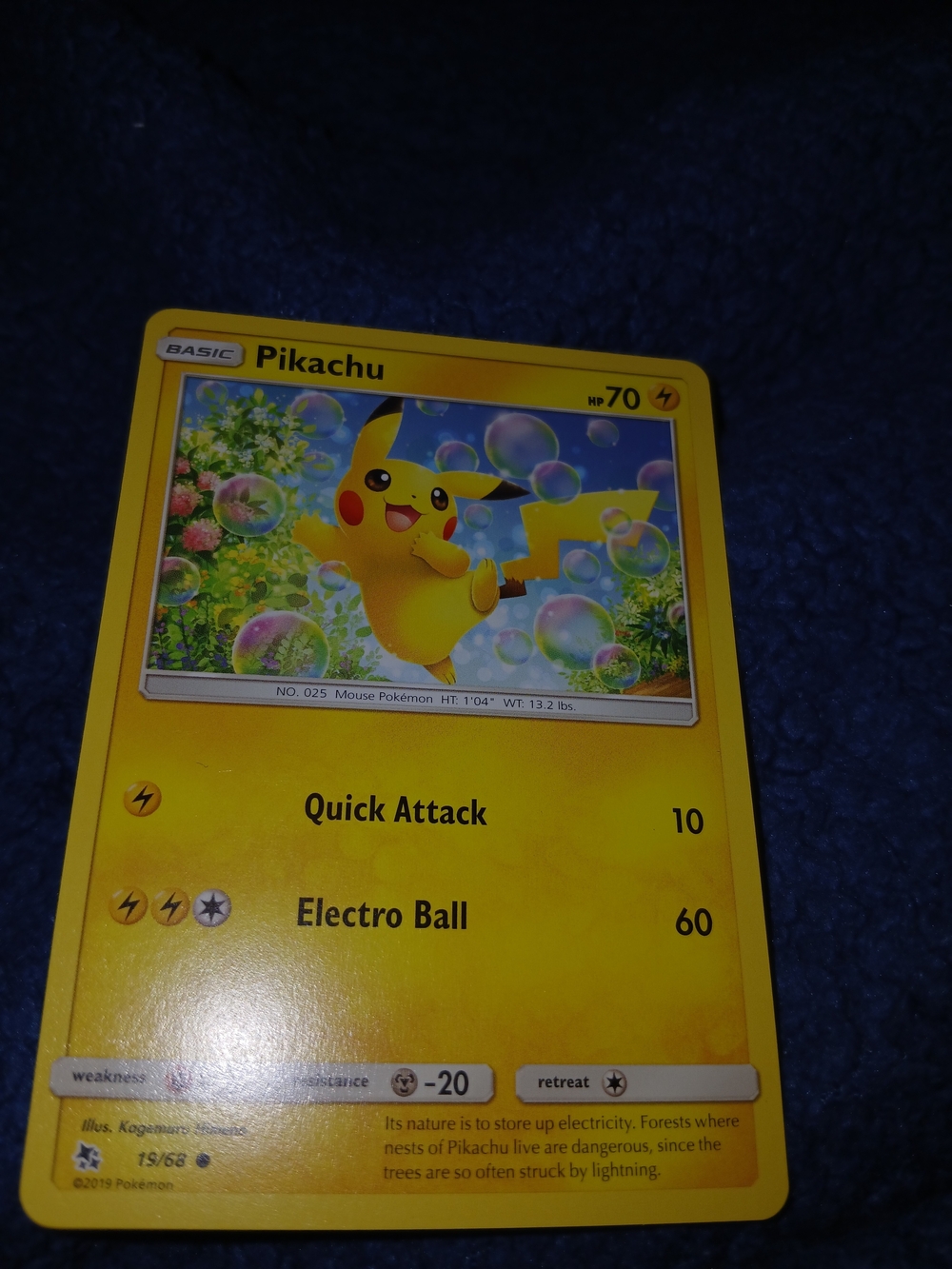 Pikachu Trading Card - Yellow